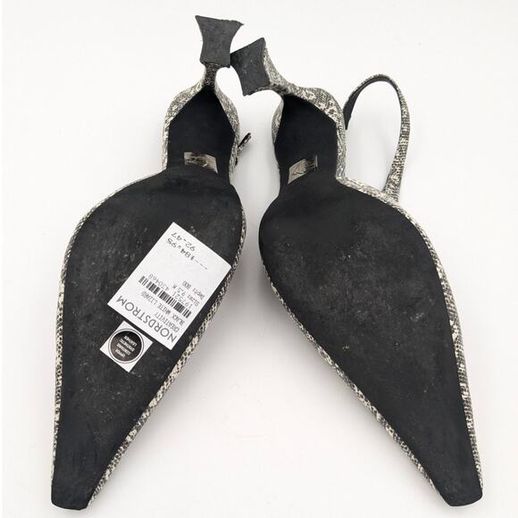 Jeffrey Campbell Creativity Slingback Pump Black/White Lizard Size US9.5 EU41 - Picture 7 of 13